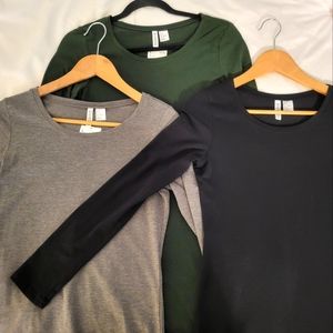 3 Stretchy long sleeve dresses